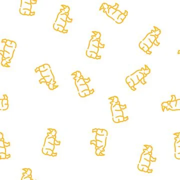 Rhino animal vector seamless pattern イラスト素材