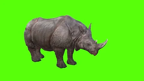 Rhino Attack Stock Footage ~ Royalty Free Stock Videos