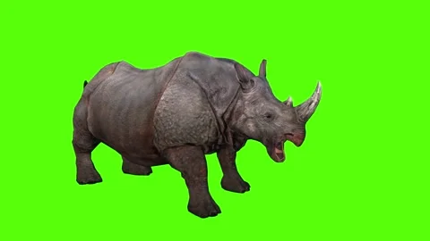 Rhino Attack Stock Footage ~ Royalty Free Stock Videos