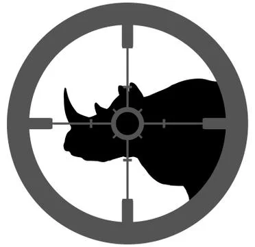 Rhino Endangered Stock Illustration