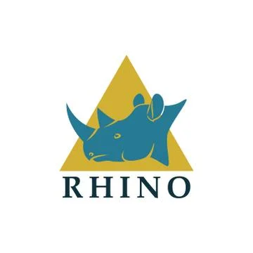Rhino head logotype. Stock Illustration