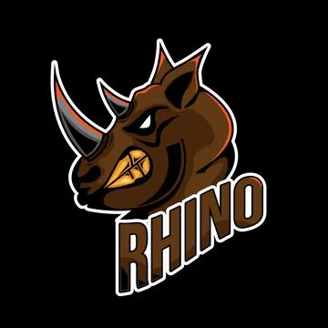 Rhino head vector for your team sport Illustrazione stock