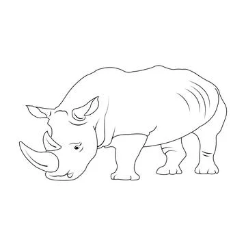 Rhino icon Stock Illustration