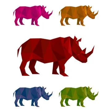 Rhino mozaic Stock Illustration