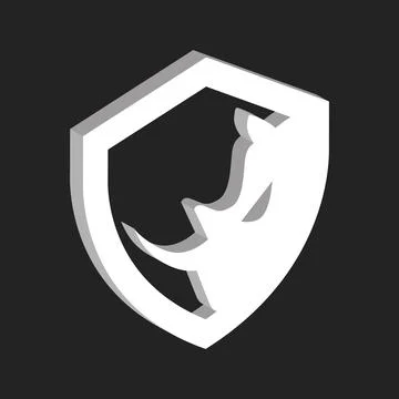 Rhino shield logo Stock Illustration