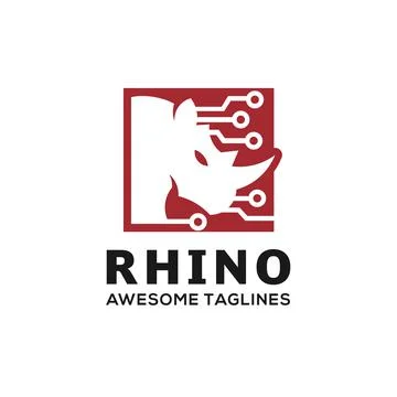 Rhino techno Logo Stock Illustration