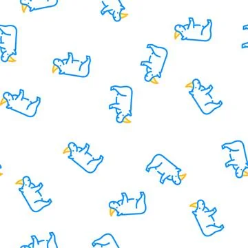 Rhinoceros animal vector seamless pattern 스톡 일러스트