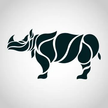 Rhinoceros logo vector Stock Illustration