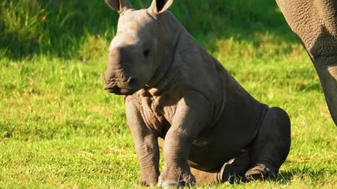 Rhinoceros Sitting Stock Footage 323138867
