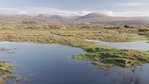 The Rhinogydd (Rhinogs) mountains in winter light, Gwynedd, North Wales, UK Stock-Footage 324760616