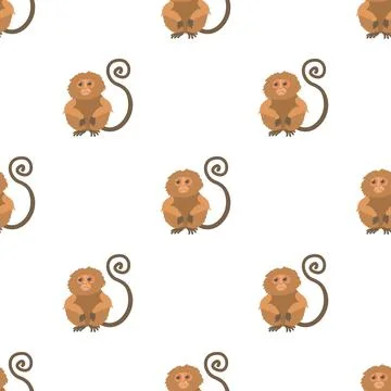 Rhinopithecus pattern seamless vector Stock Illustration