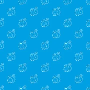 Rhinopithecus pattern vector seamless blue Illustrazione stock