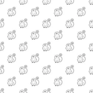 Rhinopithecus pattern vector seamless Illustrazione stock