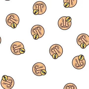 Rhinoplasty surgery vector seamless pattern Stock Illustration