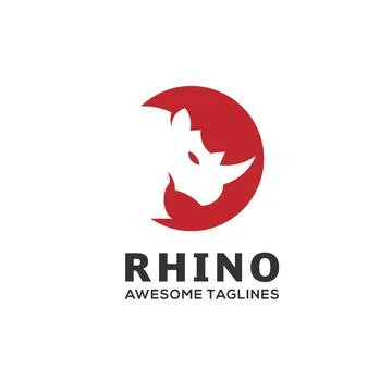 Rhinos head logo Stock Illustration