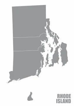 Rhode Island county map Stock Illustration