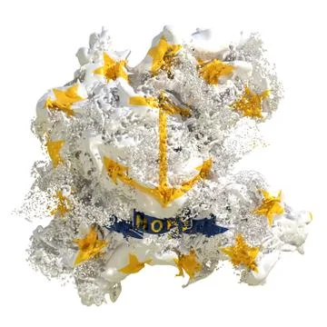 Rhode Island flag liquid Stock Illustration