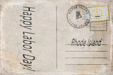 Rhode Island Labor Day Workers Parade Background Stock Illustration