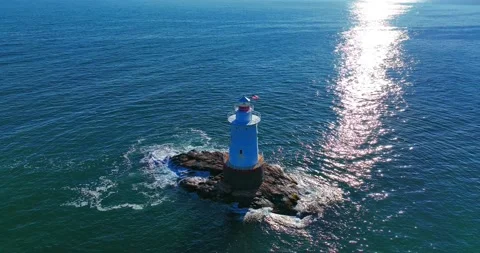 Rhode Island Lighthouse Stock Footage 202338564