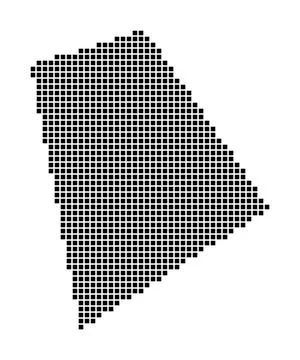 Rhode Island map. Map of Rhode Island in dotted style. Borders of the us st.. Illustrazione stock