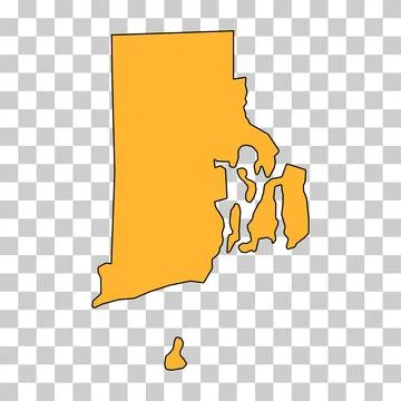 Rhode island map shape, united states of america. Flat concept symbol vector Stock Illustration