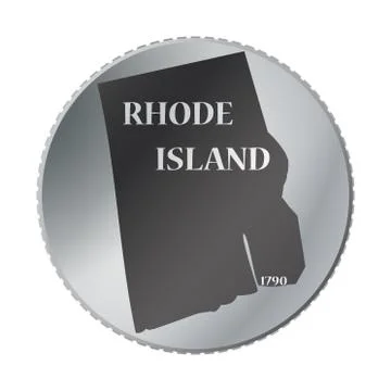 Rhode Island State Coin Stock Illustration
