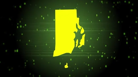 Rhode Island State Digital Map Intro Stock Footage 248050042