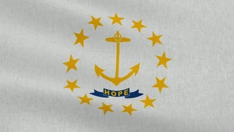 Rhode Island State Flag, Cotton Fabric Stock Footage 299080335