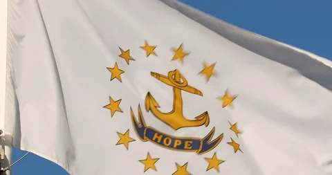 Rhode Island state flag Stock Footage 103407326
