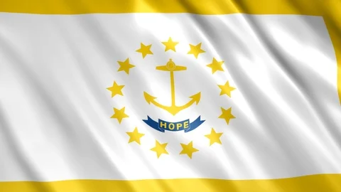 Rhode Island State Flag Stock Footage 123988525