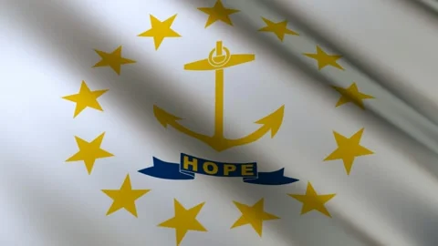 Rhode Island State Flag Stock Footage 276105554