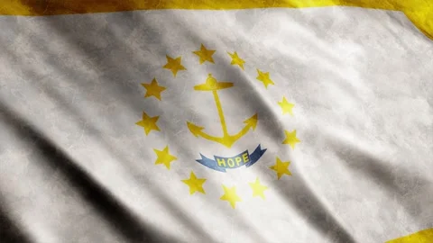 Rhode Island State Flag Grunge Stock Footage 249040051