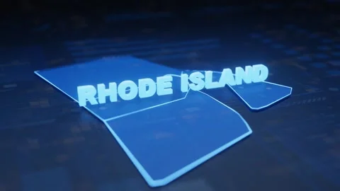 Rhode Island State Map Geographic Outline Stock Footage 344570432