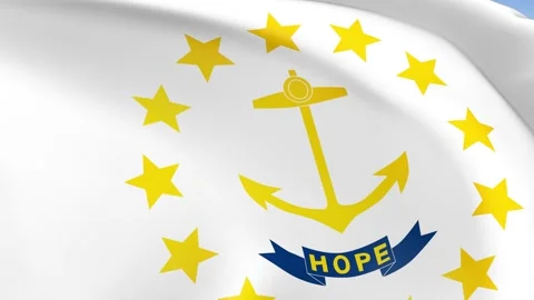 Rhode Island State Waving Flag Background Loop Stock Footage 317847104
