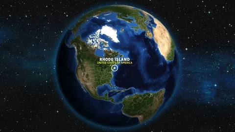 RHODE ISLAND - USA Map Zoom Stock Footage 88014023