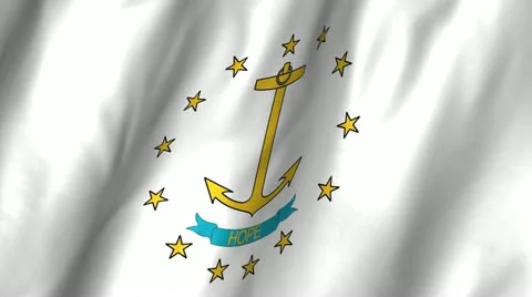 Rhode Island Waving Flag Stock Footage 12357999