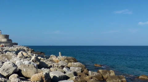 Rhodes fortress Stock Footage 8828084