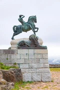 Rhodes Memorial on the slopes of Devils Peak Table Mountain Stock Photos