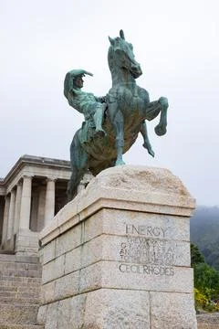 Rhodes Memorial on the slopes of Devils Peak Table Mountain Stock Photos