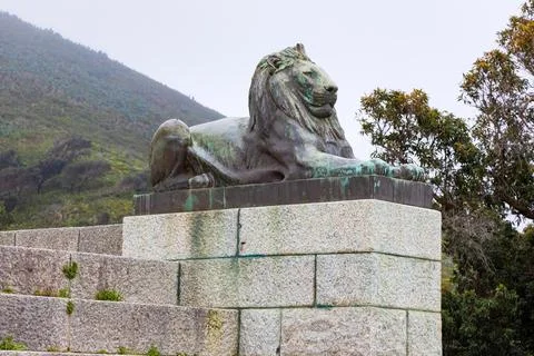 Rhodes Memorial on the slopes of Devils Peak Table Mountain Stock Photos