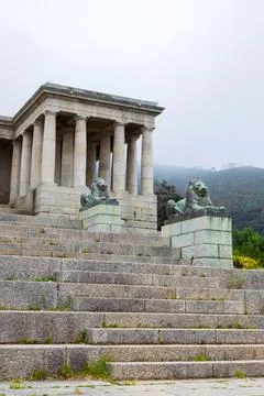 Rhodes Memorial on the slopes of Devils Peak Table Mountain Stock Photos