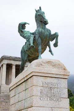 Rhodes Memorial on the slopes of Devils Peak Table Mountain Stock Photos
