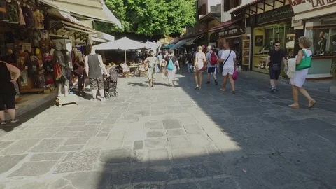 Rhodes Old Town Stock Footage 80843370