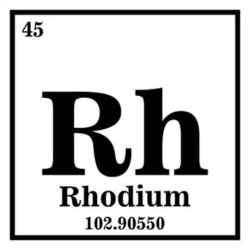 Rhodium Periodic Table of the Elements Vector illustration eps 10 イラスト素材
