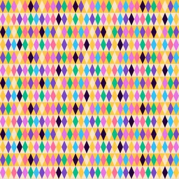 Rhomb Circus Seamless Pattern Stock Illustration