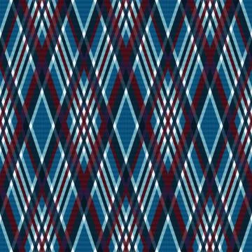 Rhombic seamless checkered pattern in blue and red 스톡 일러스트