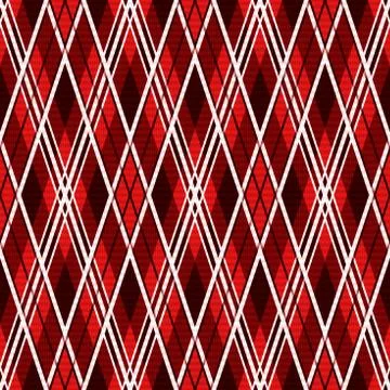 Rhombic seamless pattern in red hues Stock Illustration