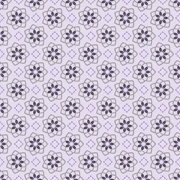 Rhombus and flower Stock Illustration