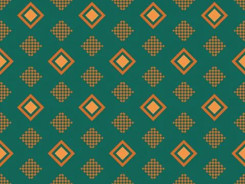 Rhombus and  geometry on a seamless spring pattern. Illustrazione stock