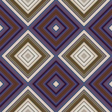 Rhombus and square seamless pattern. The pattern is colored diagonal lines Stock Illustration